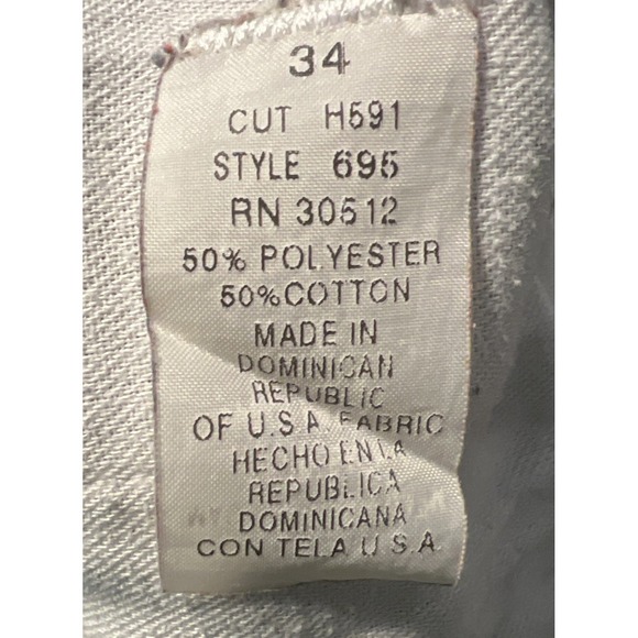 Ben Davis Canvas Khaki 695 Straight Leg 50/50 Blend Twill Work Pants Size 34x31 - Picture 13 of 13